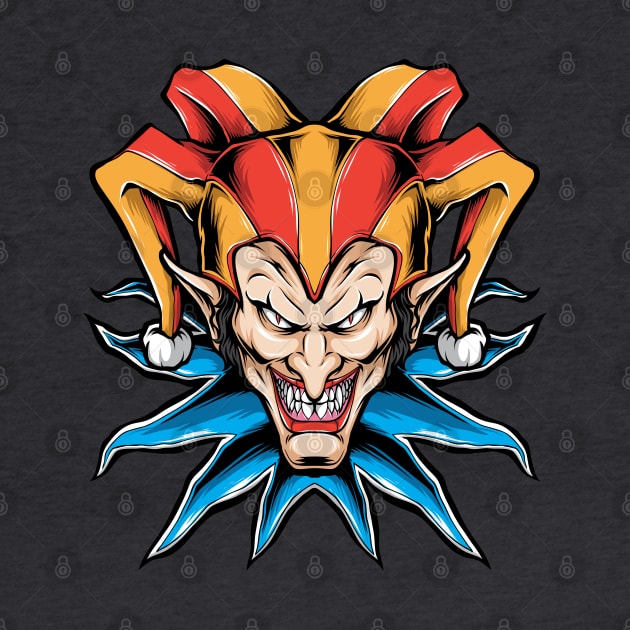 Clown Scary Head by Mako Design 